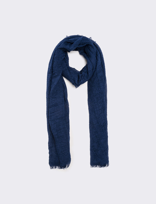 Foulard unito uomo garzato - Blu