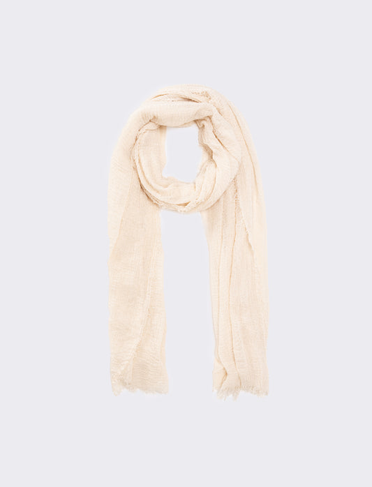Foulard unito uomo garzato - Beige