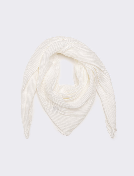 Foulard donna unito quadrato - Bianco