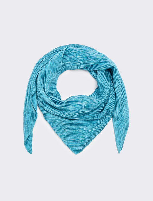 Foulard donna unito quadrato - Turchese