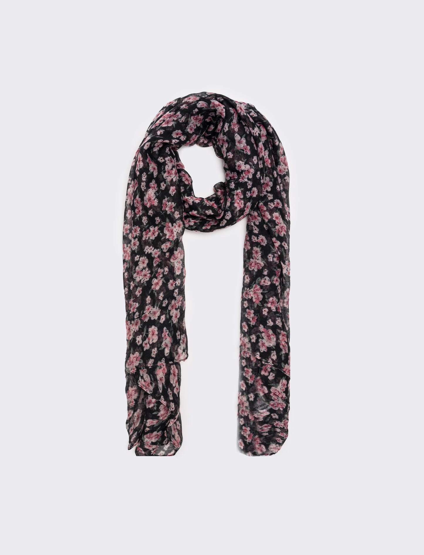 Foulard donna fiorellini - Nero