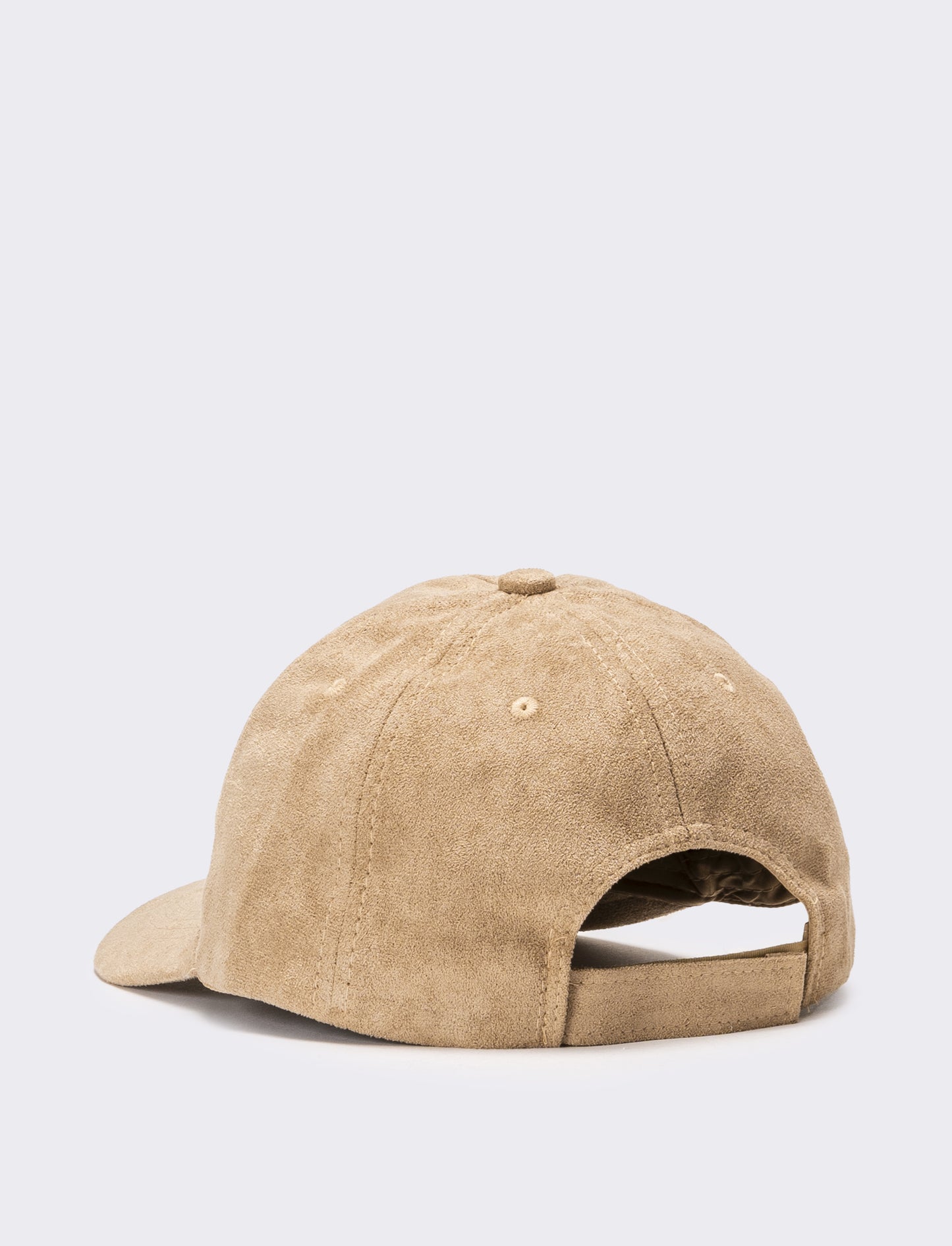 Cappello baseball uomo in suede - Beige
