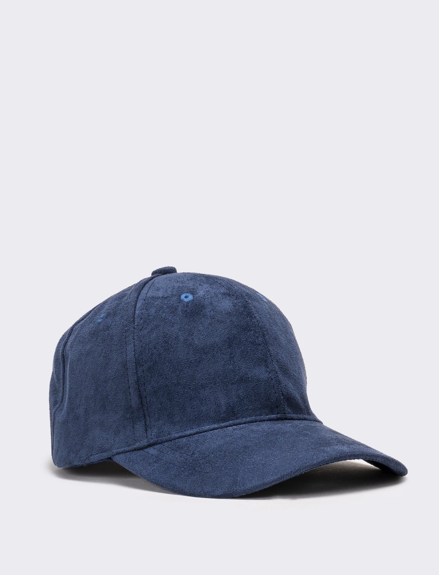 Cappello baseball uomo in suede - Blu