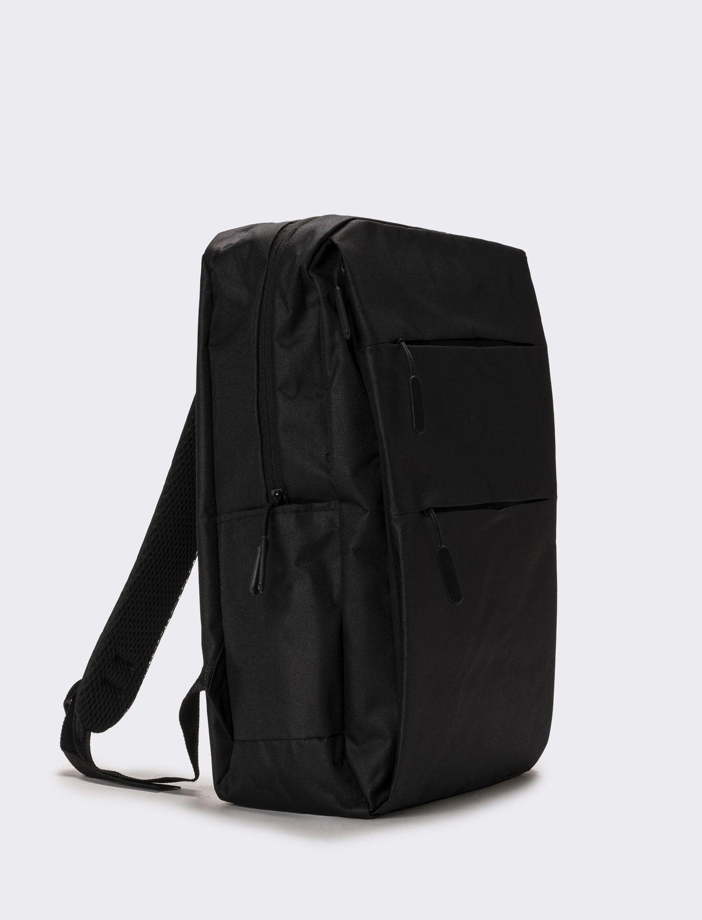 Zaino uomo basic con zip - Nero