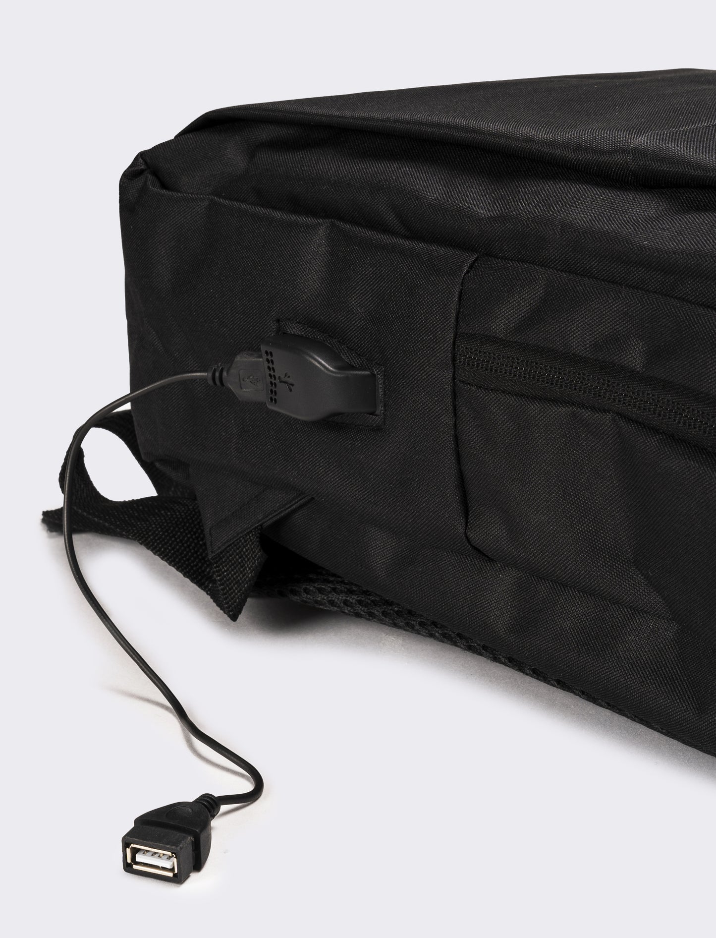 Zaino uomo basic con zip - Nero