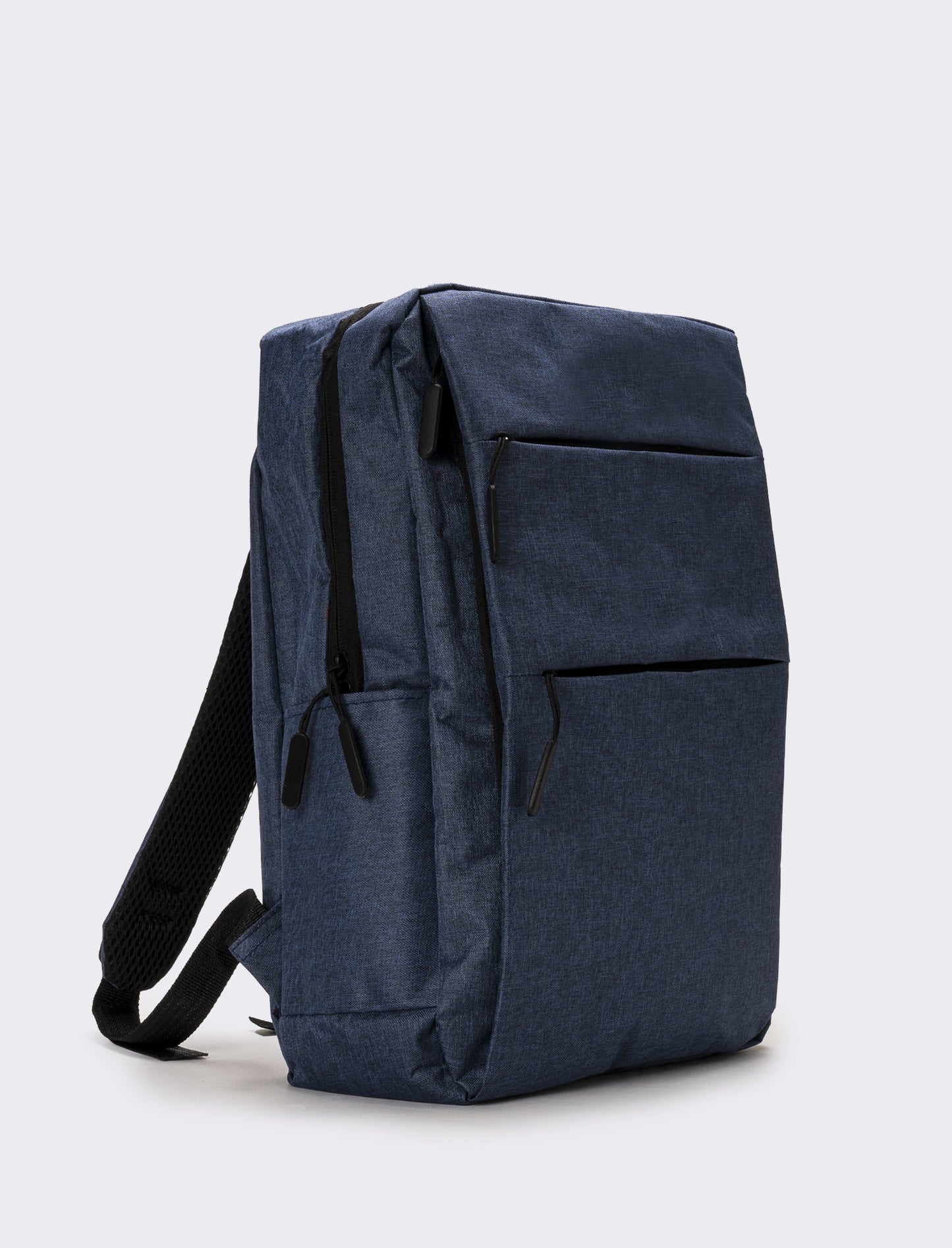 Zaino uomo basic con zip - Blu