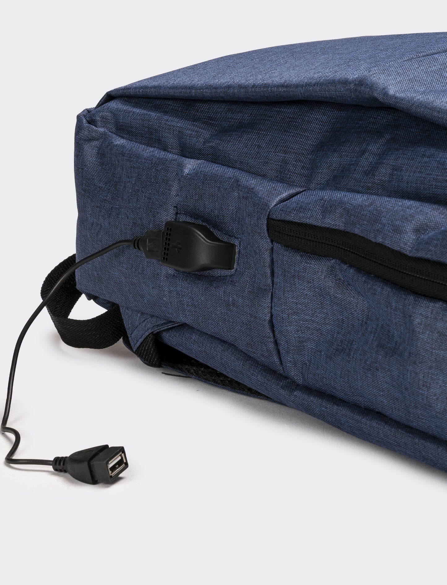 Zaino uomo basic con zip - Blu