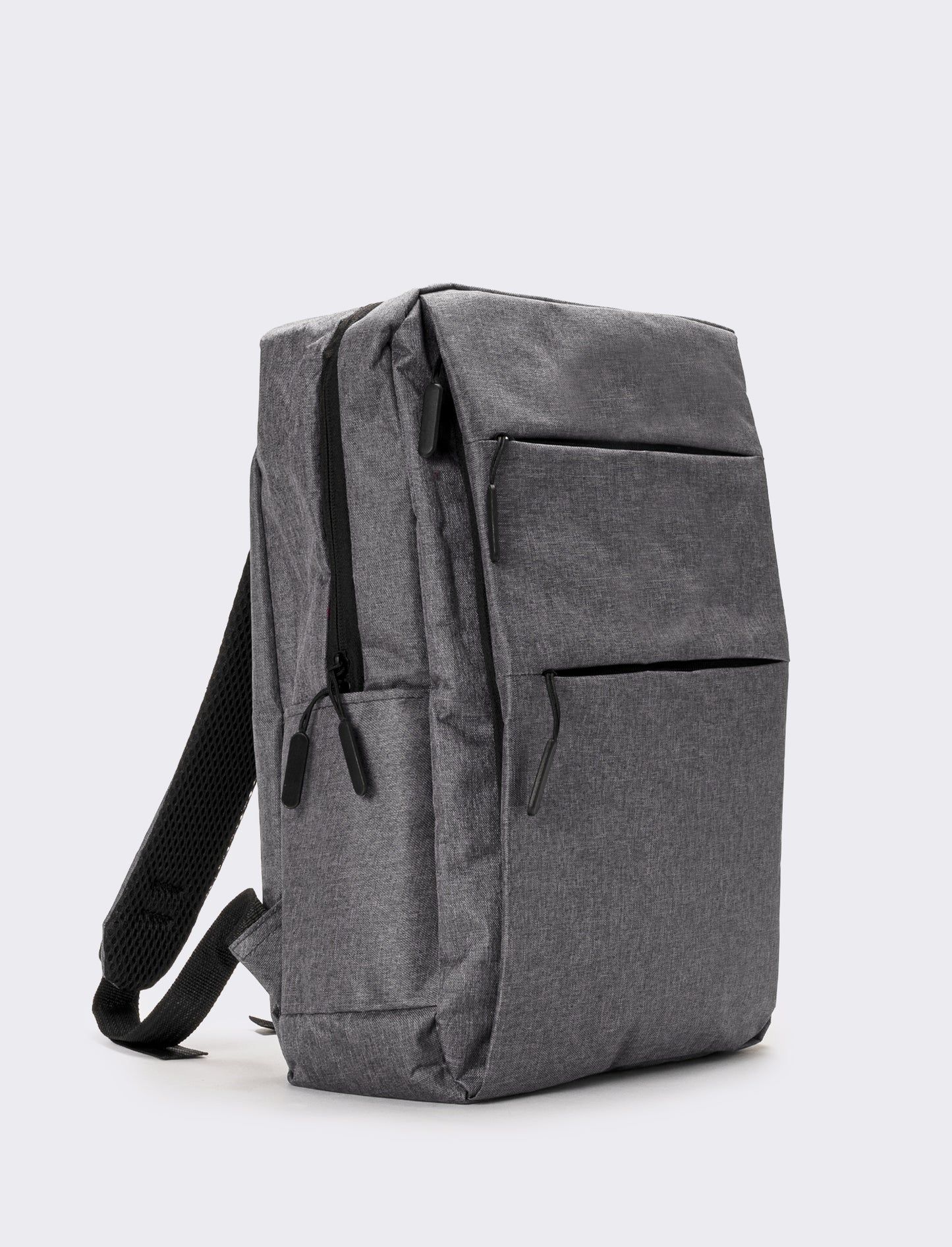 Zaino uomo basic con zip - Grigio