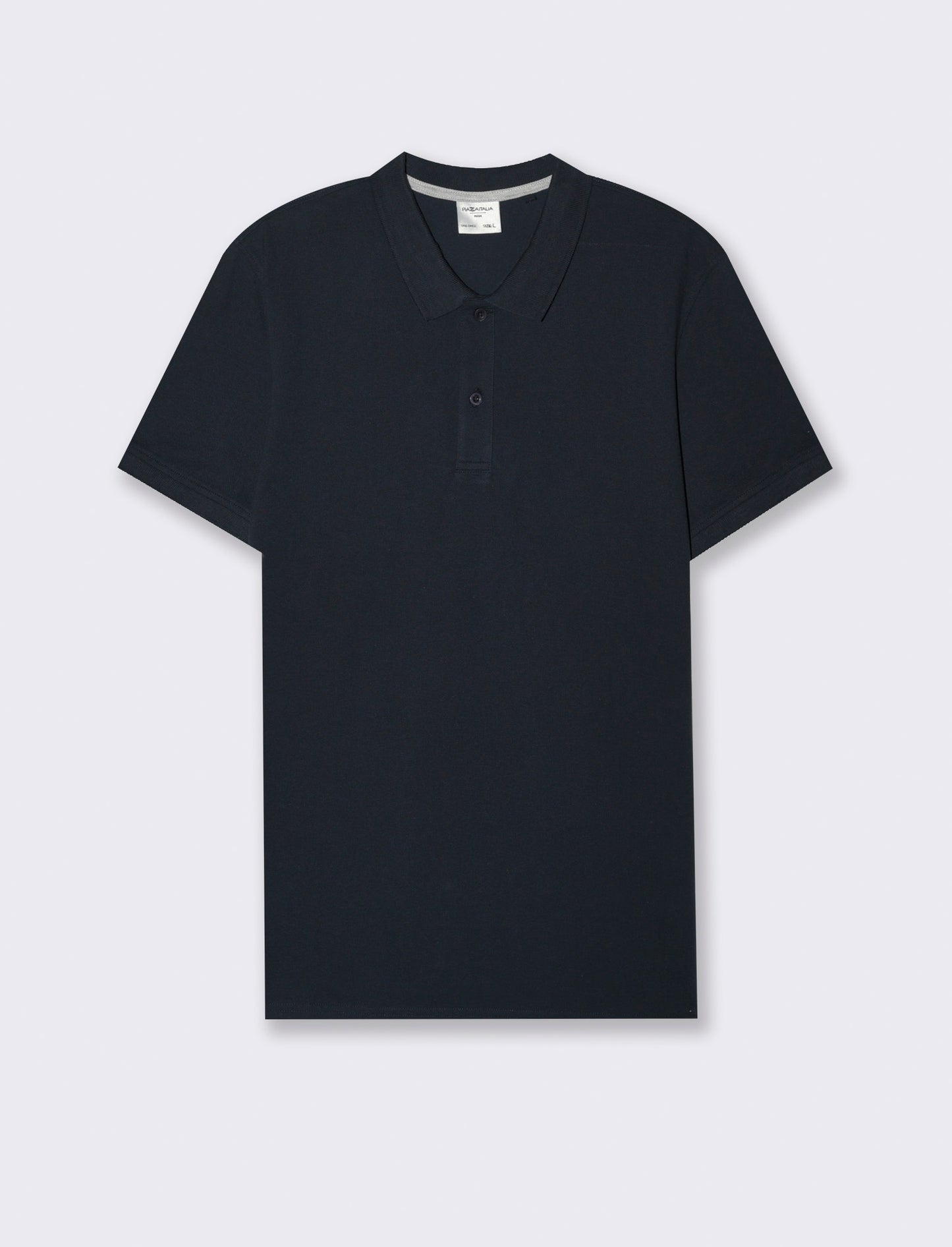 Polo basica in piquet da uomo - Blu