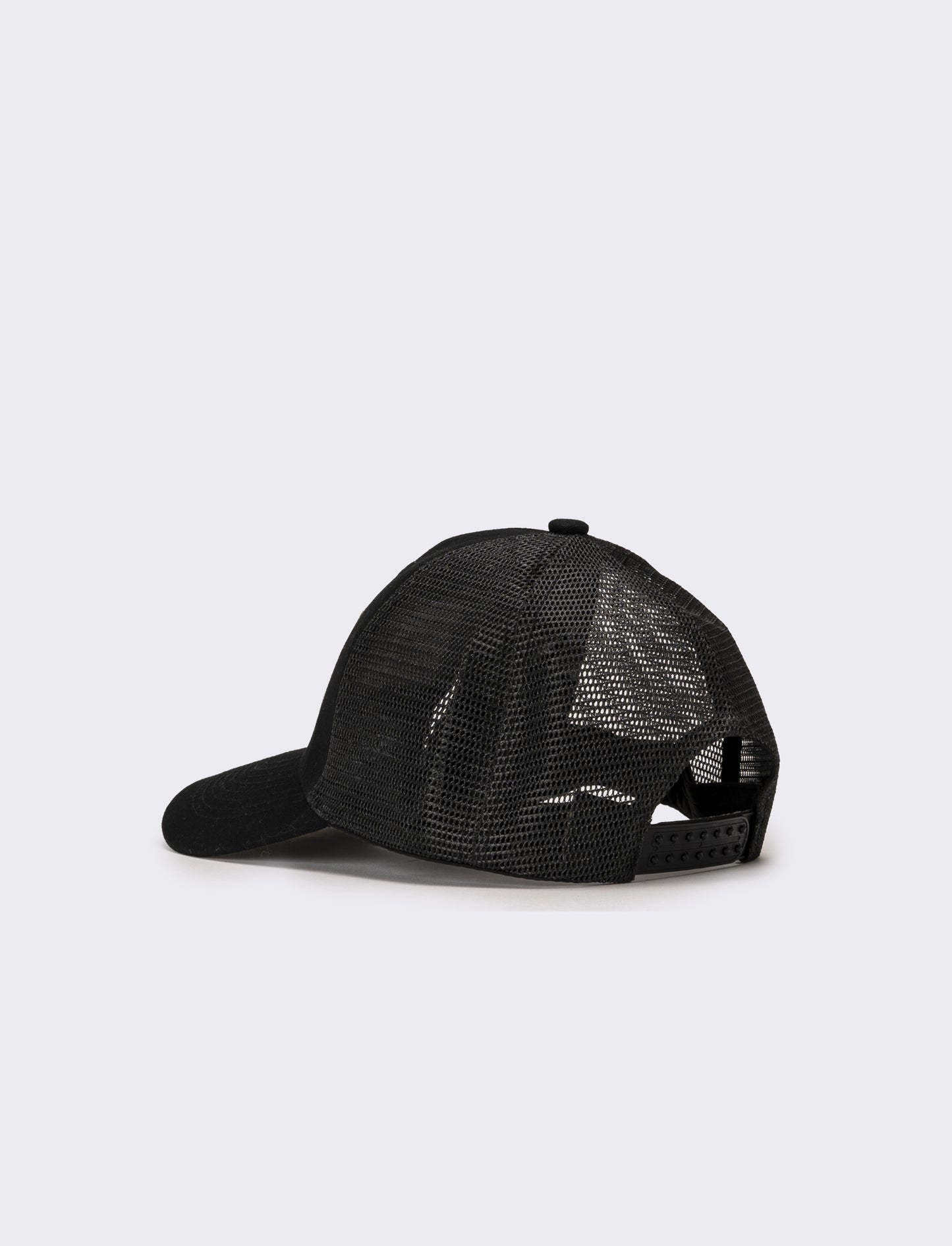 Cappello uomo baseball con rete e patch - Nero