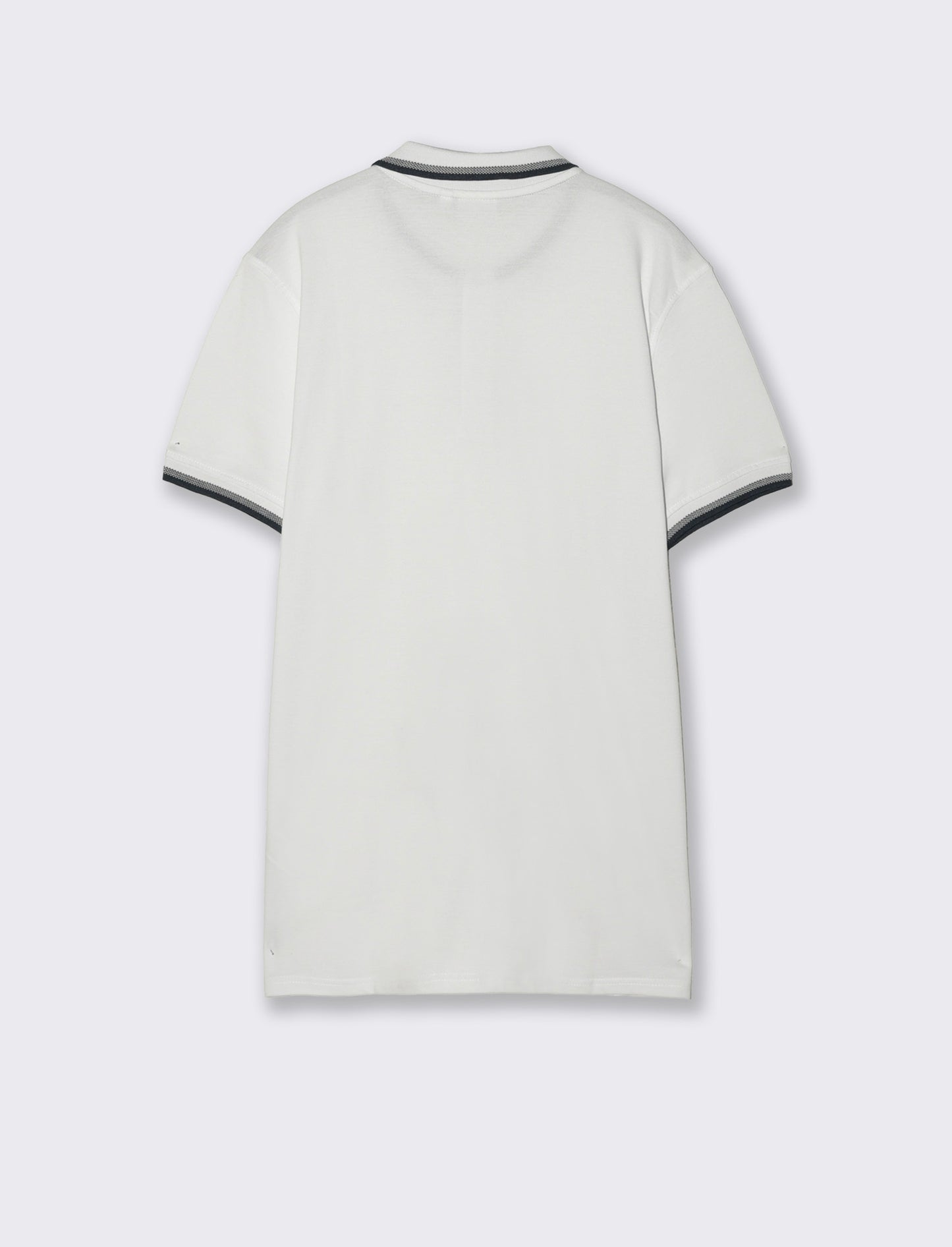 Polo in piquet con contrasti da uomo - Bianco