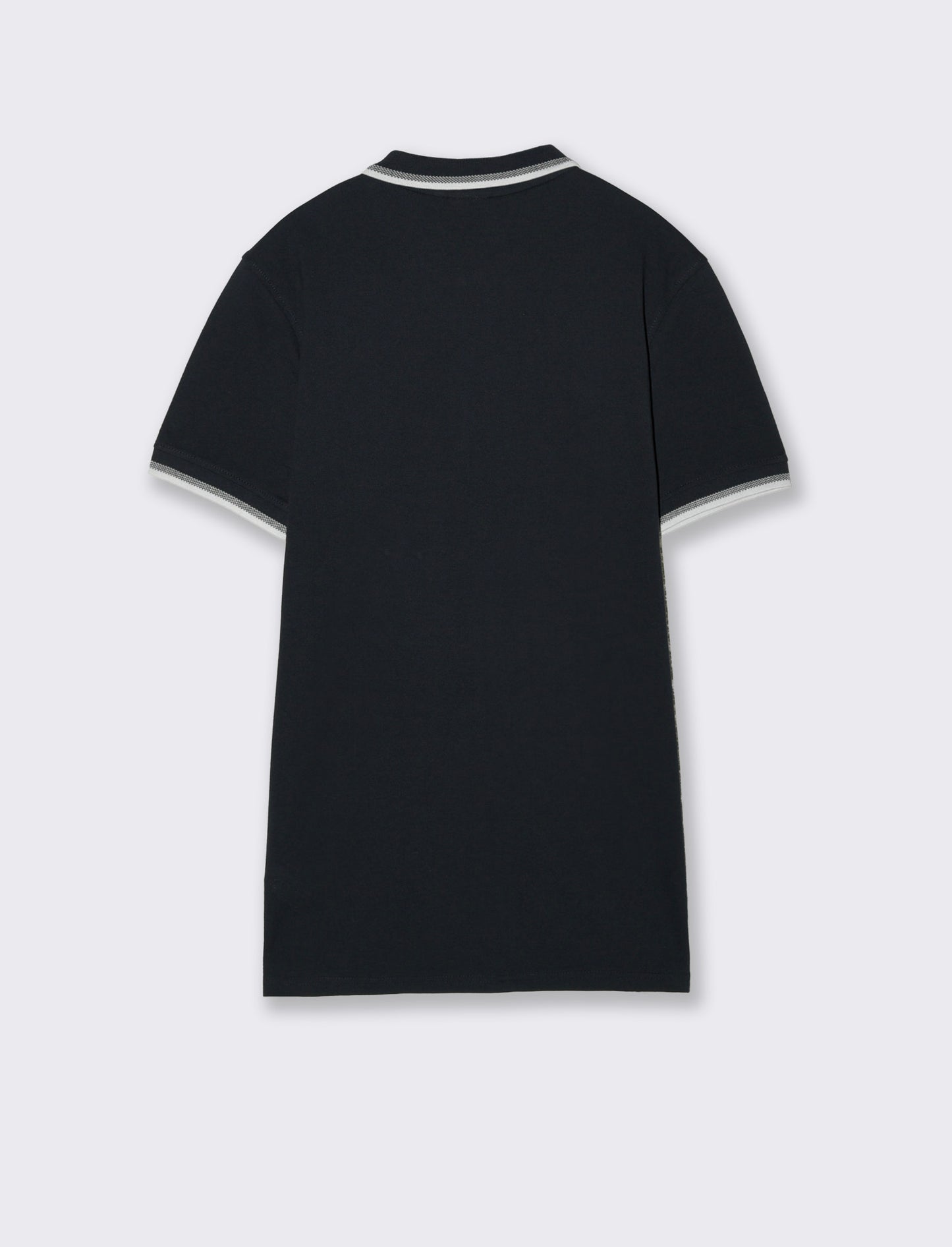 Man's contrast piquet polo shirt - Blue