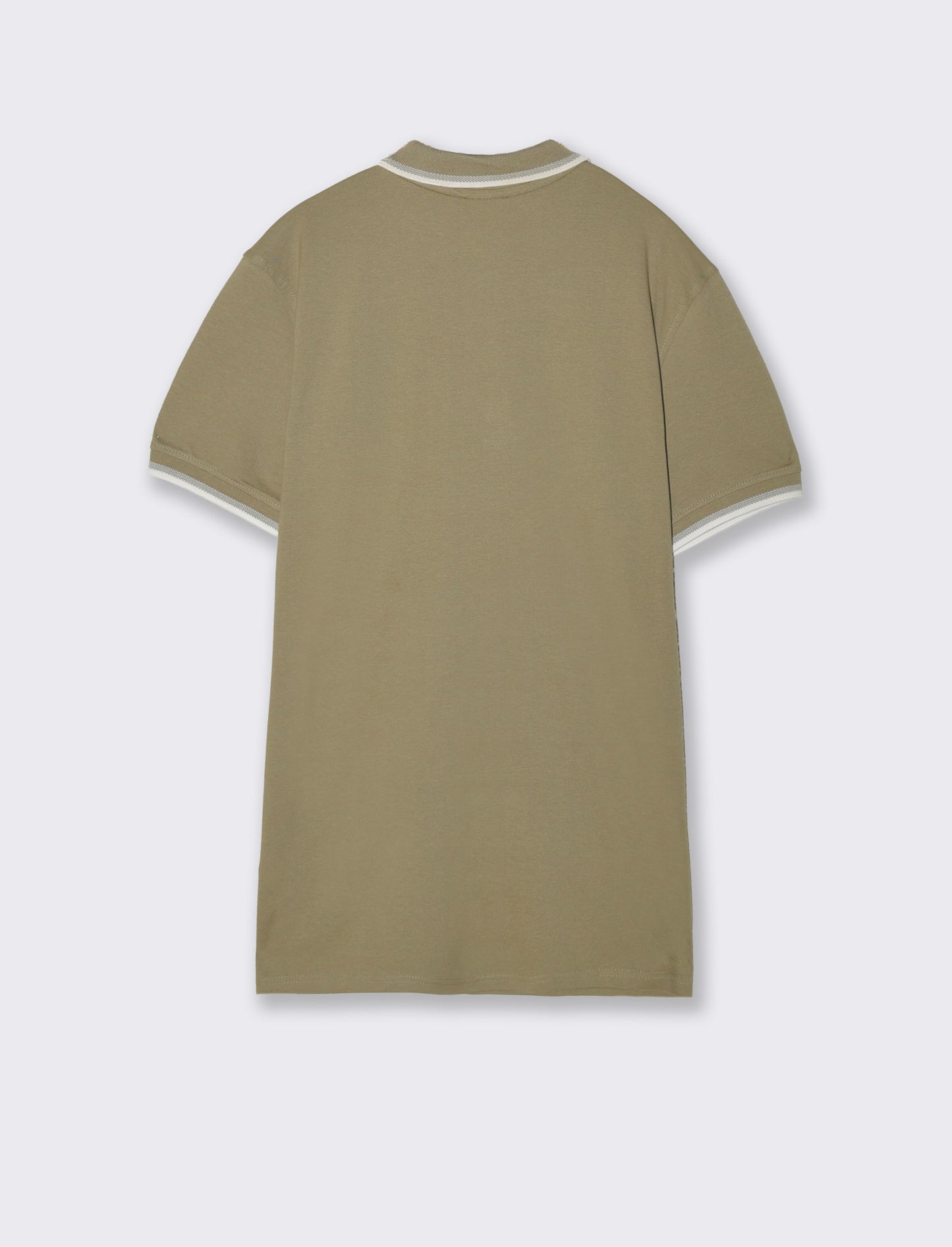 Polo in piquet con contrasti da uomo - Verde salvia