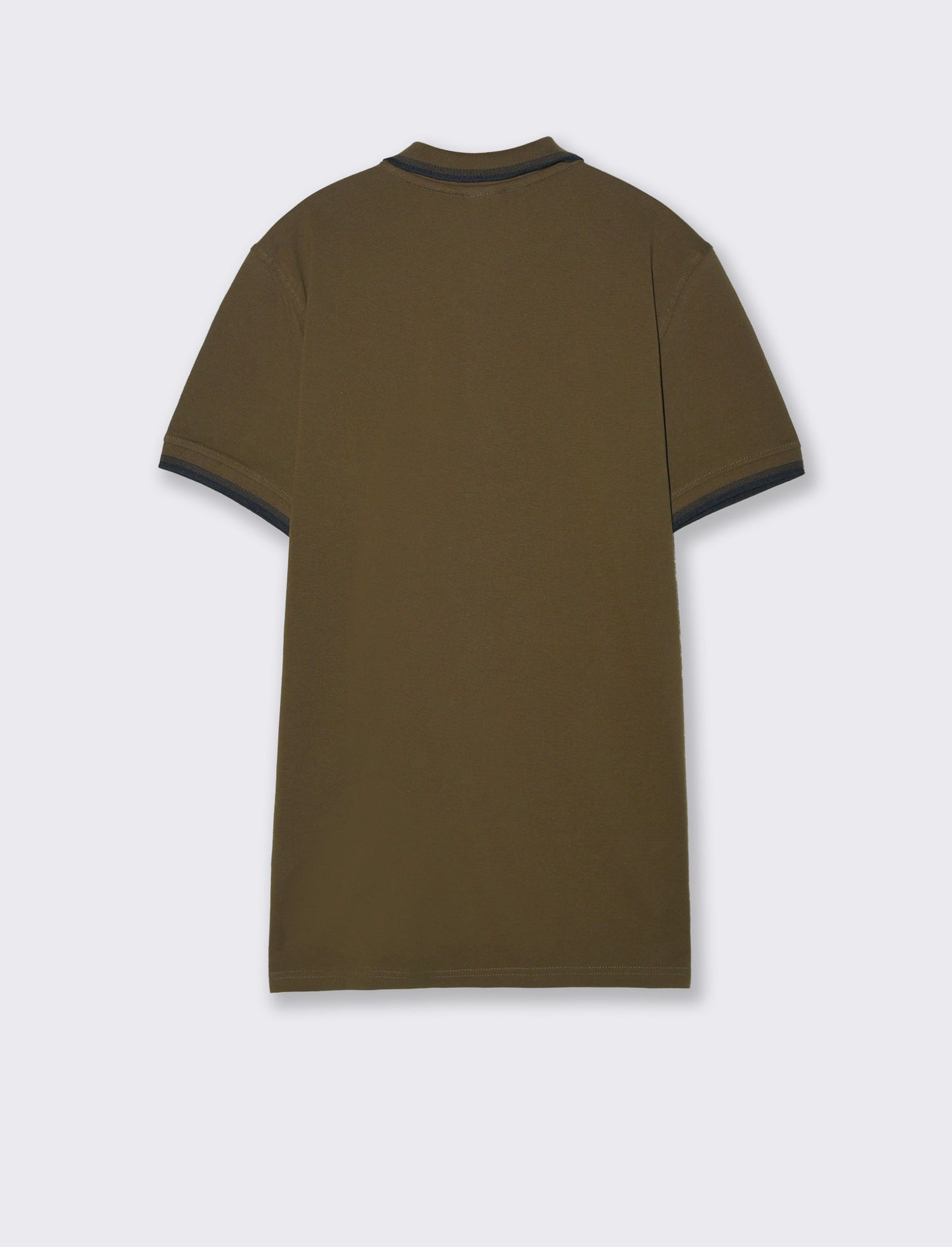 Man's contrast piquet polo shirt - Green