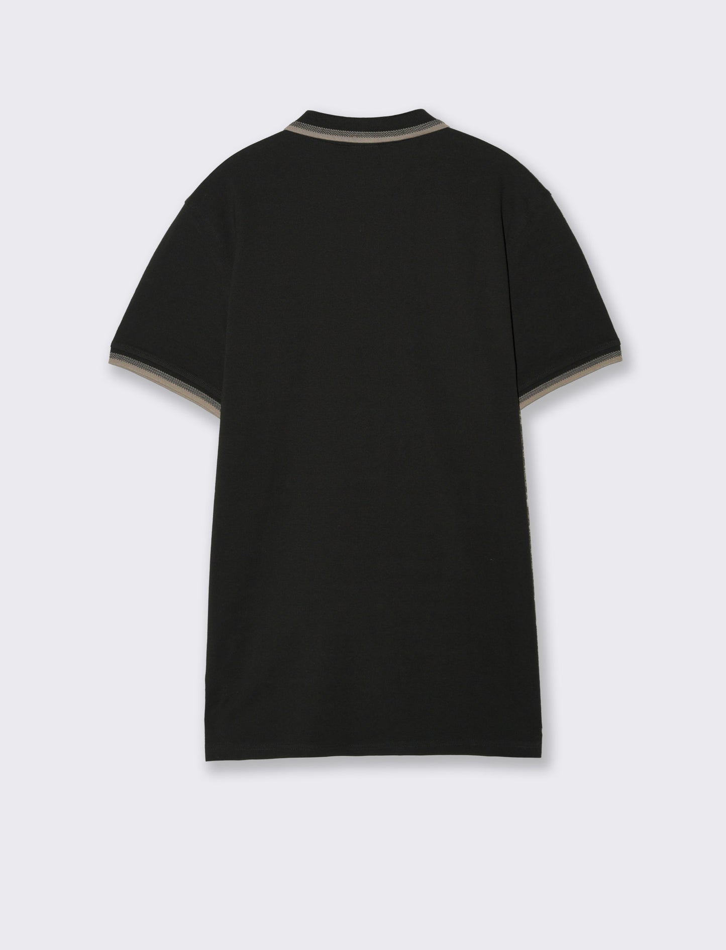 Polo in piquet con contrasti da uomo - Nero