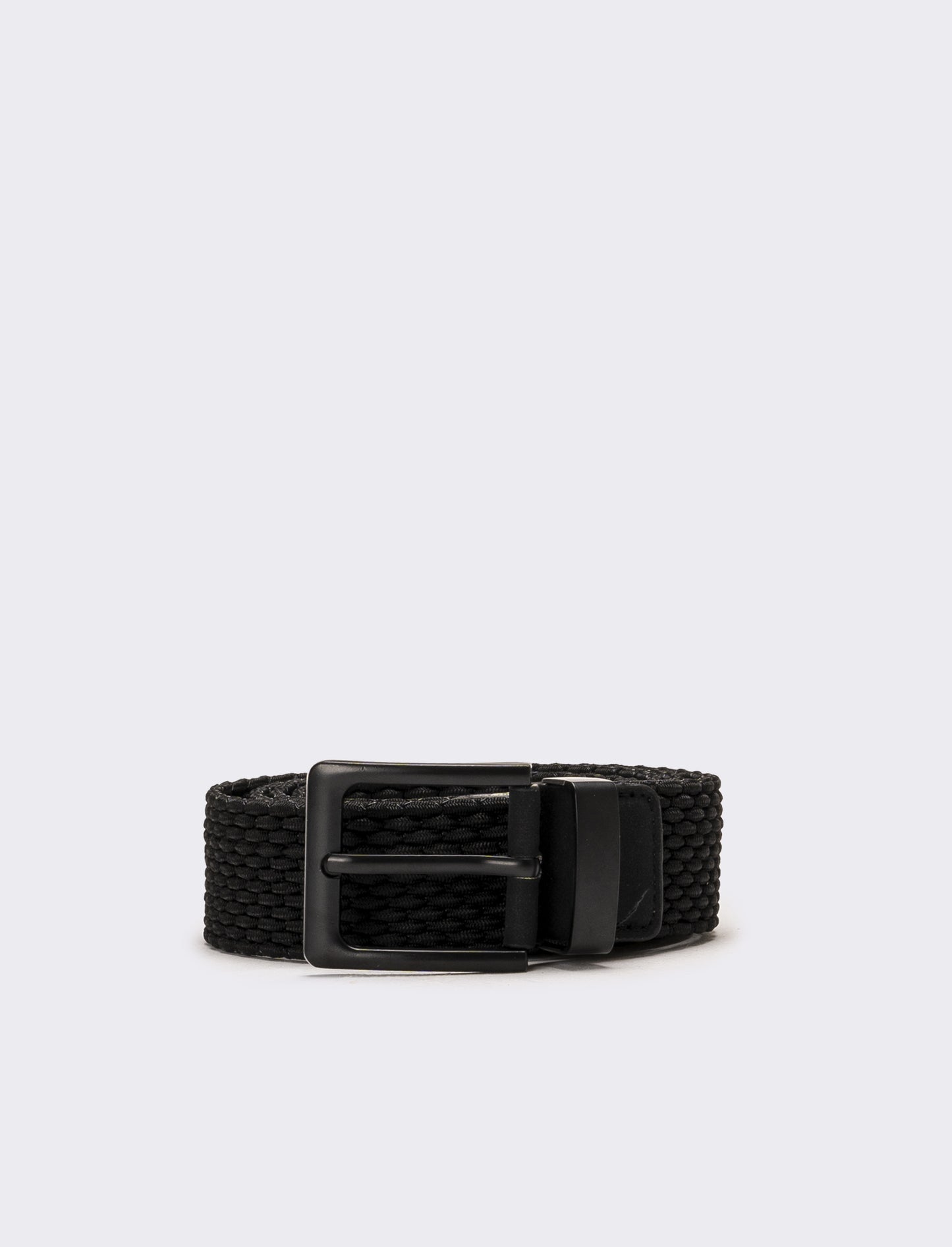 Cintura uomo elastica intrecciata - Nero