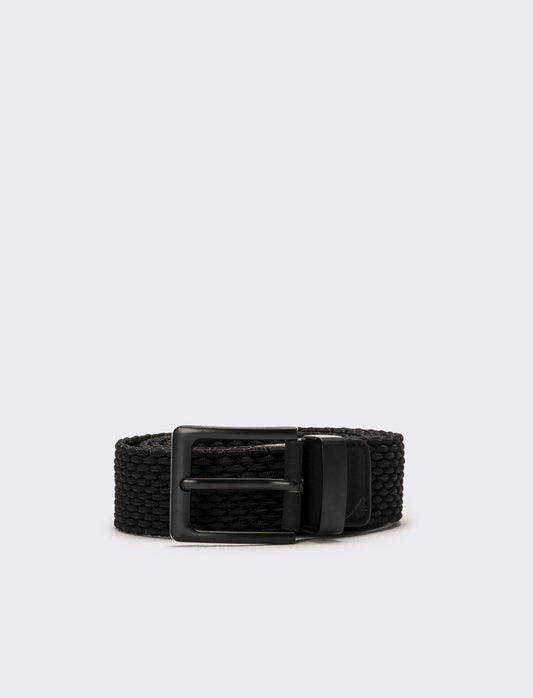 Cintura uomo elastica intrecciata - Nero