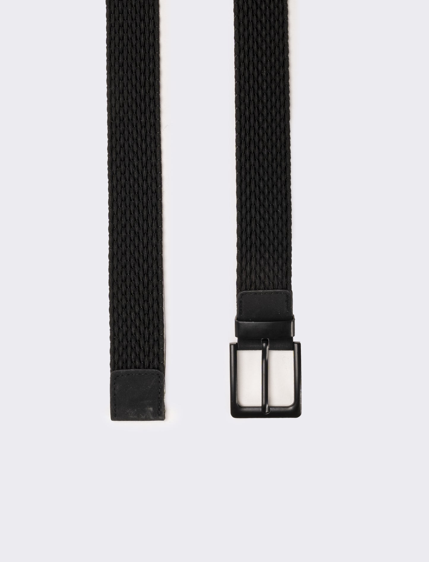 Cintura uomo elastica intrecciata - Nero