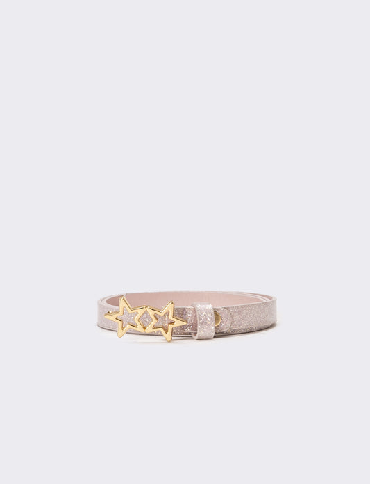 Cintura bambina liscia lurex - Rosa