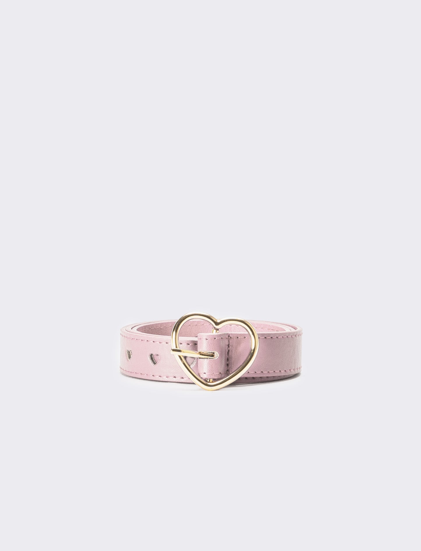 Cintura bambina con fibbia cuore e puntale - Rosa