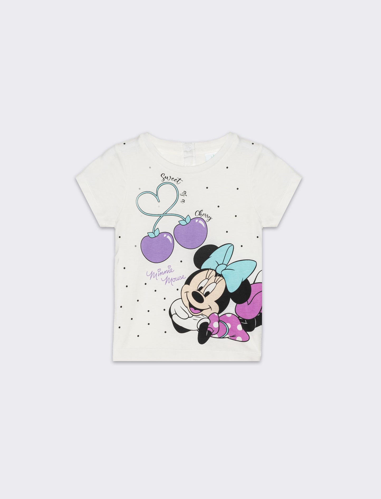 Maglietta manica corta Minnie da neonata - Bianco