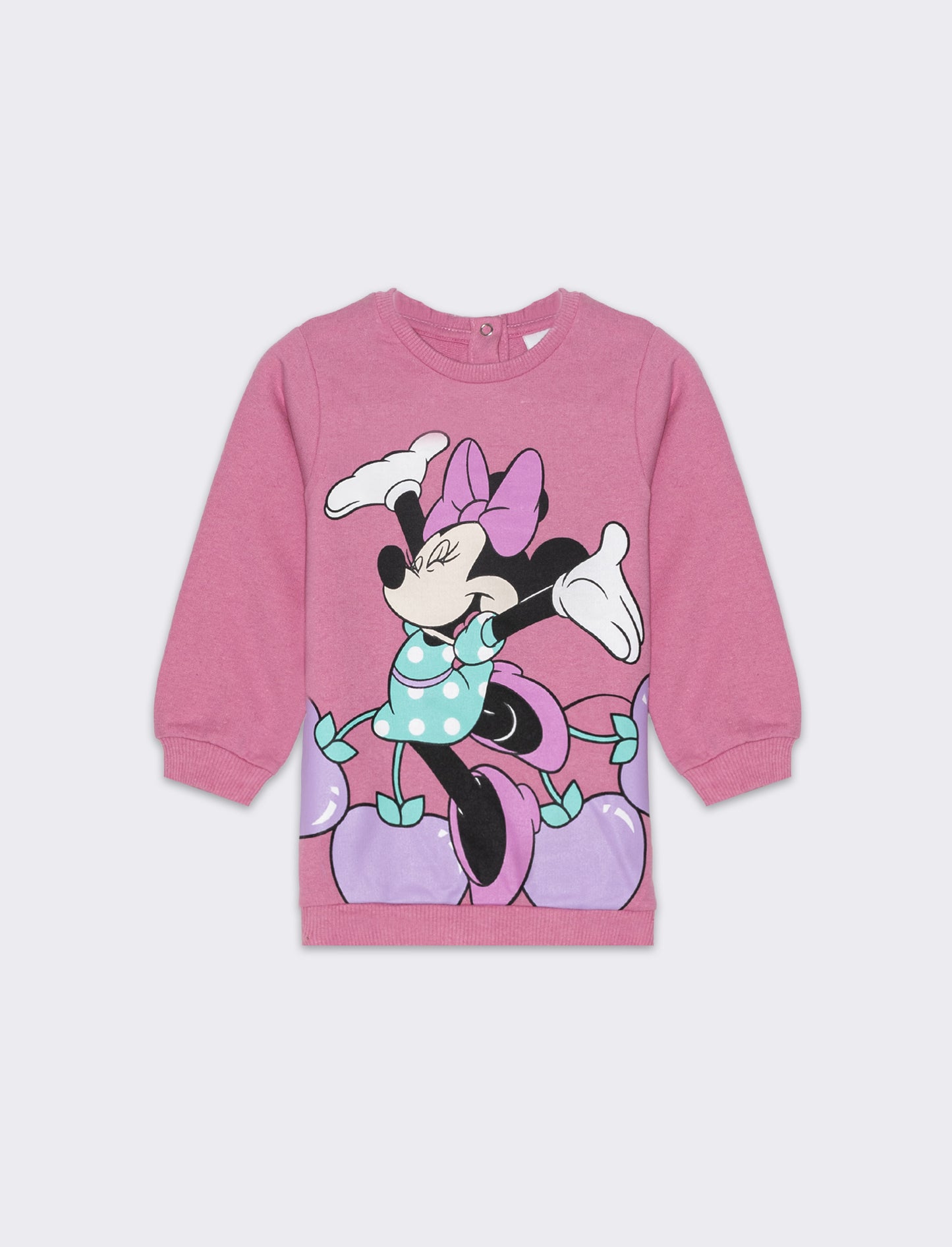 Abito in felpa Minnie da neonata - Rosa