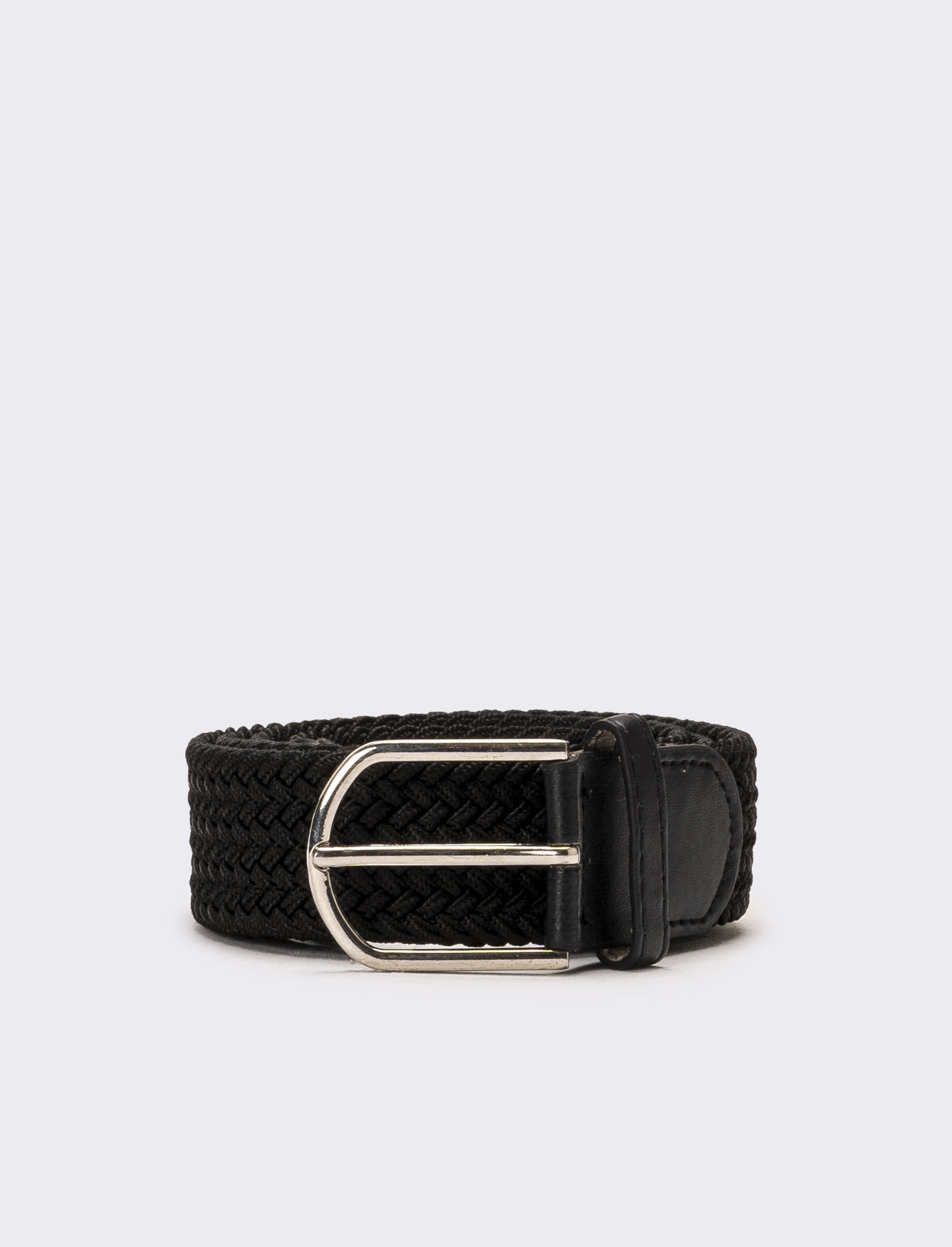 Cintura elastica intrecciata uomo - Nero
