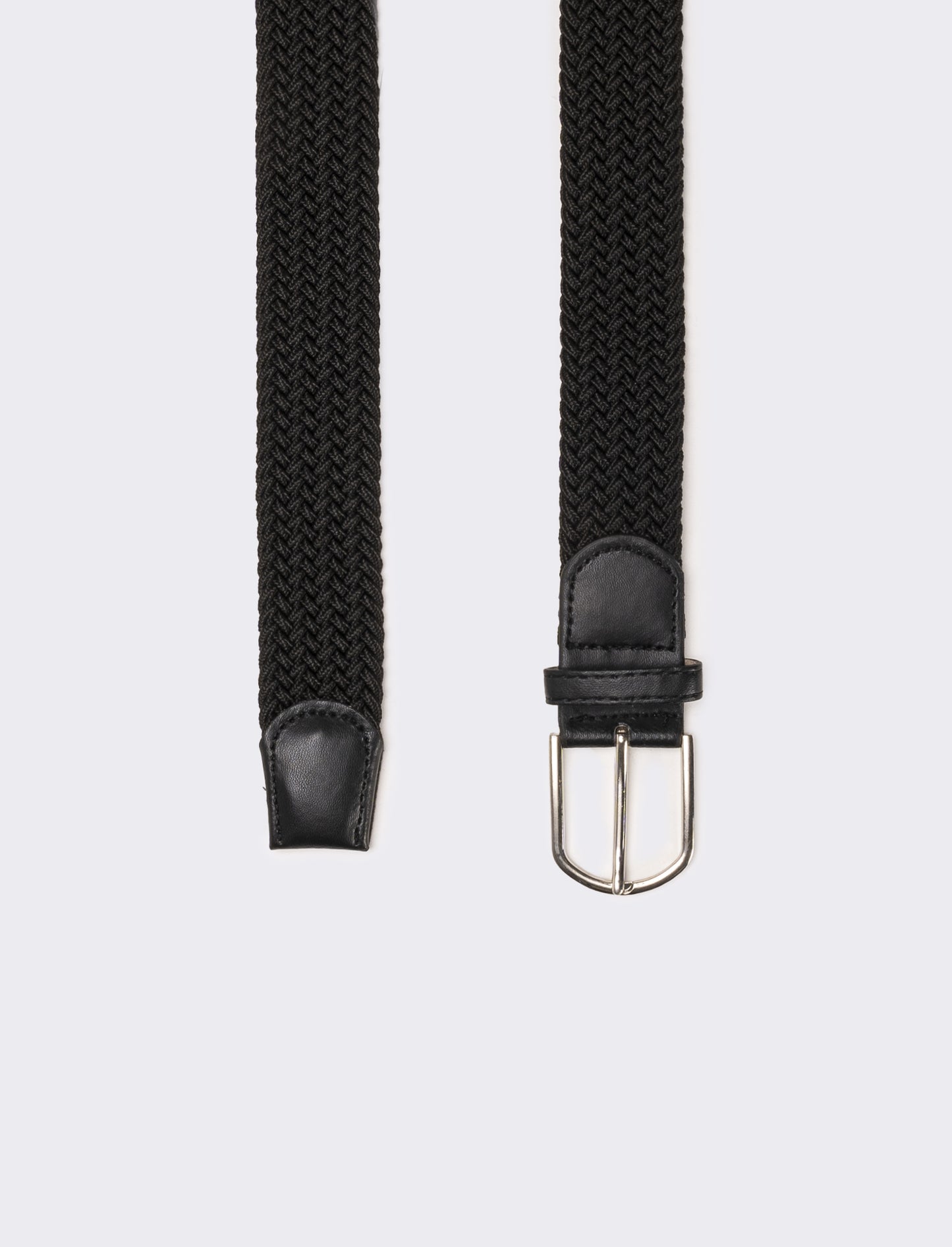 Cintura elastica intrecciata uomo - Nero
