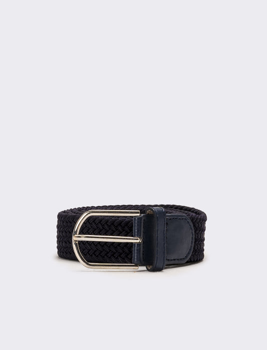 Cintura elastica intrecciata uomo - Blu