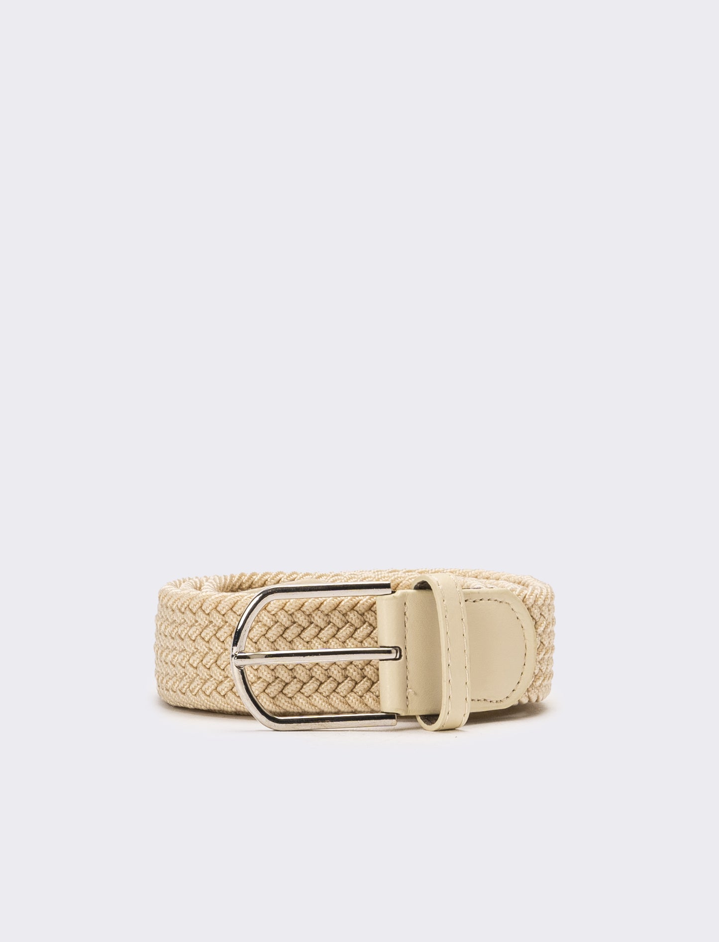 Cintura elastica intrecciata uomo - Beige
