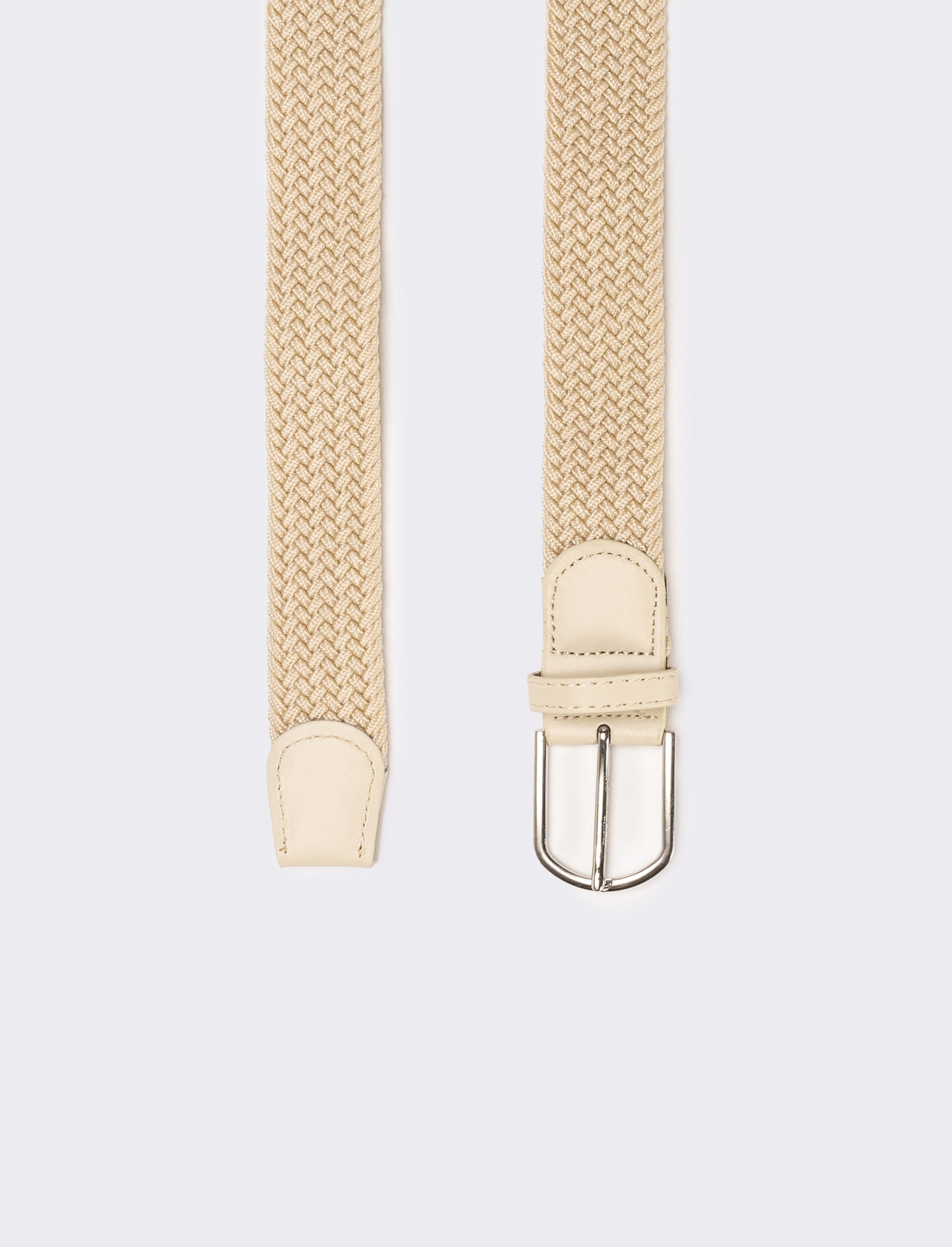 Cintura elastica intrecciata uomo - Beige
