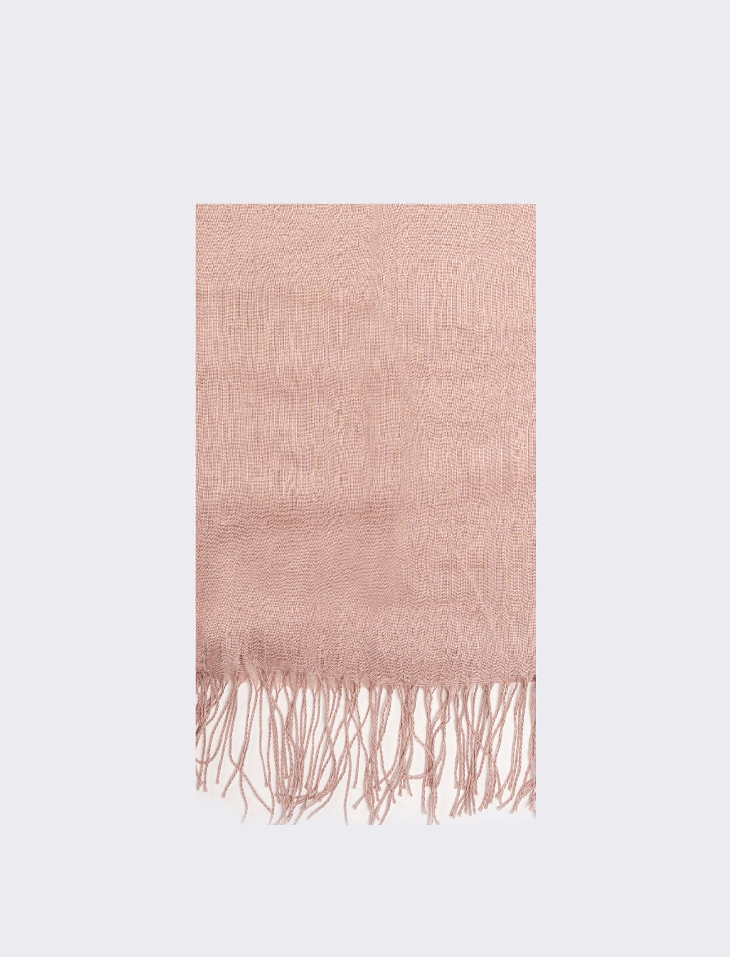 Foulard con frange unito 70 x 170 cm - Rosa