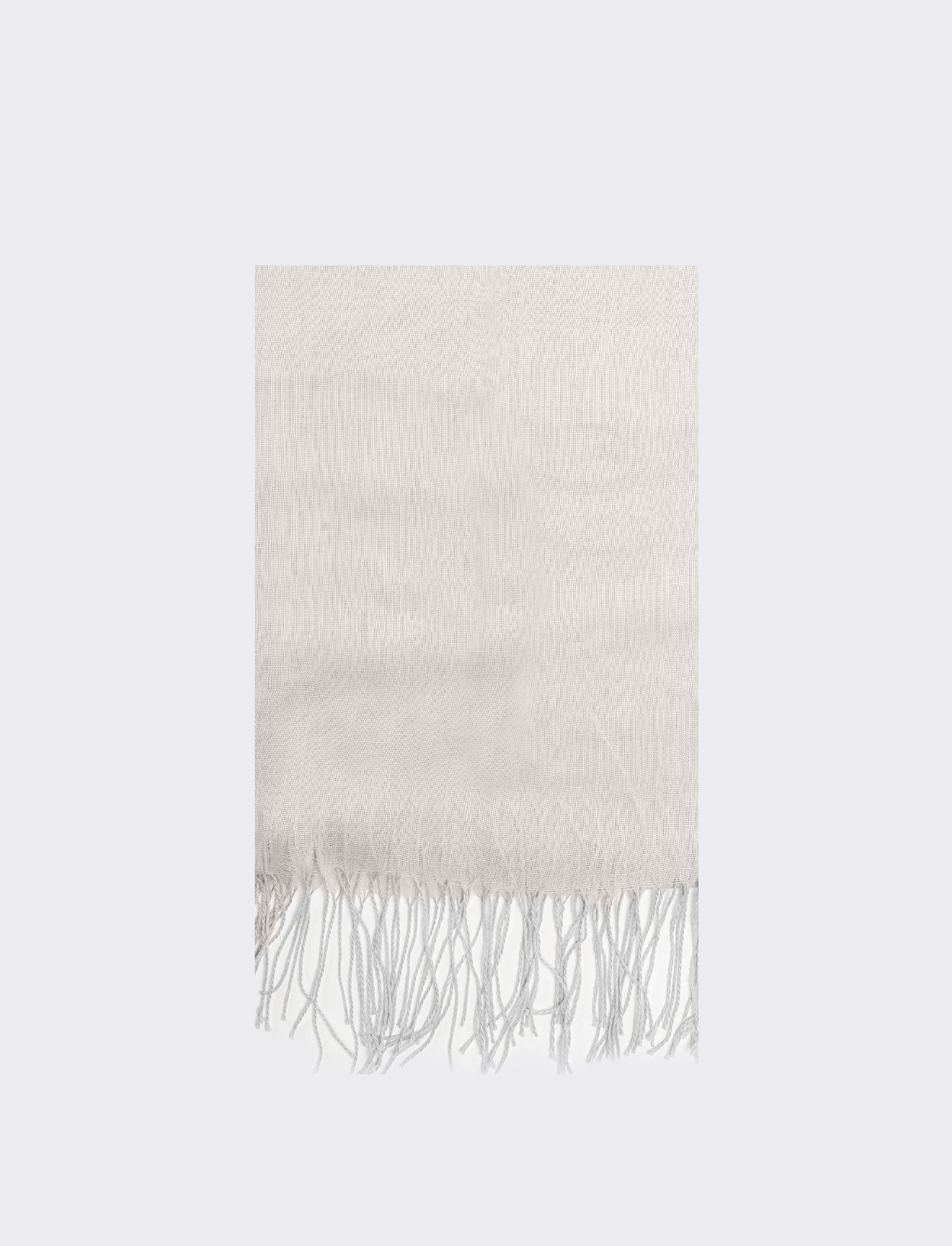 Foulard con frange unito 70 x 170 cm - Bianco