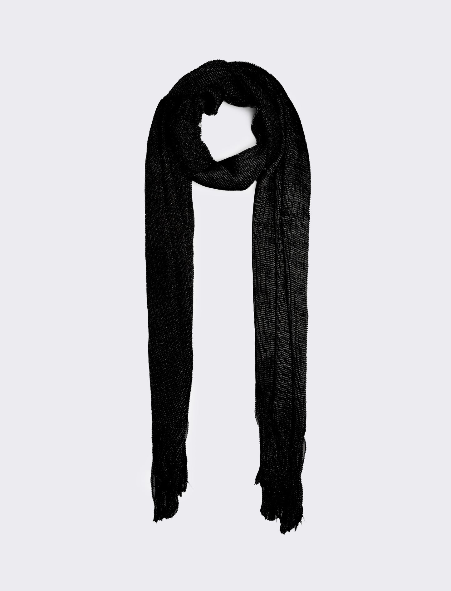 Foulard a rete con lurex  45 x 180 cm donna - Nero