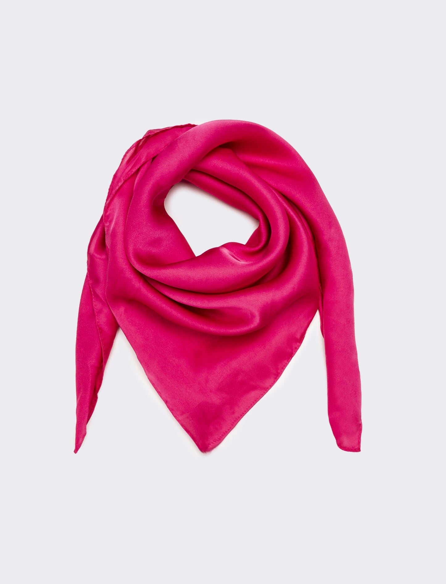 Foulard donna quadrato tinta unita 60 x 60 cm - Rosa