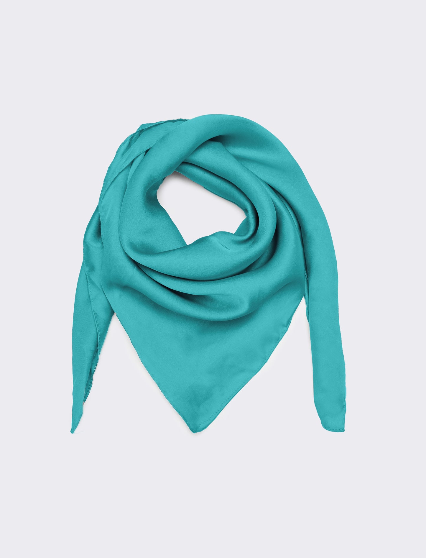 Foulard donna quadrato tinta unita 60 x 60 cm - Verde