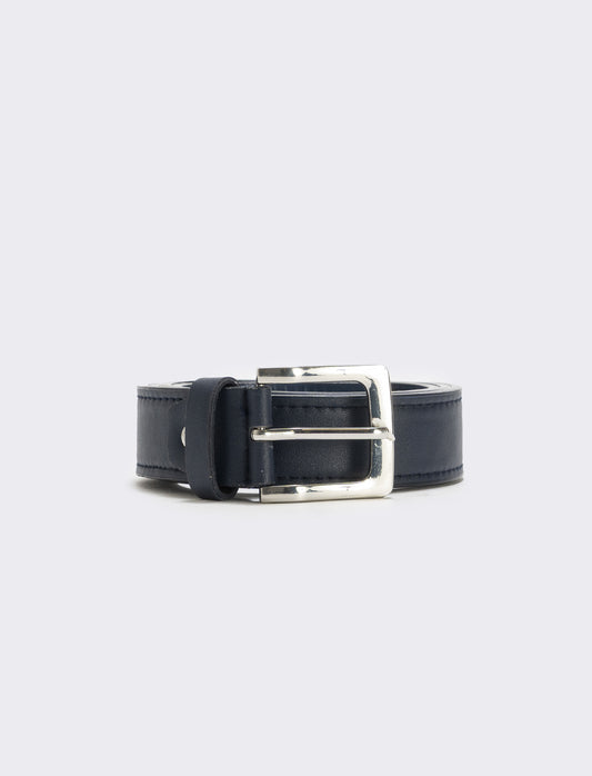 Cintura uomo fibbia 3,5 cm - Blu