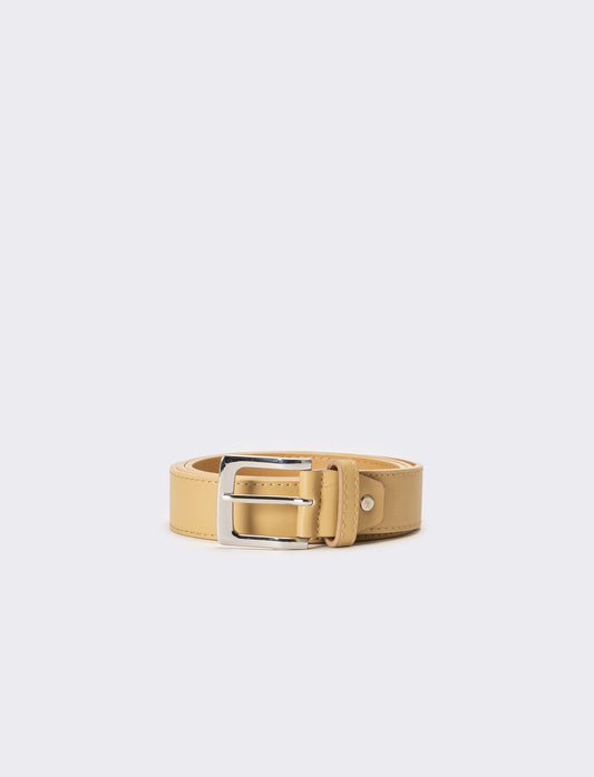 Cintura uomo fibbia 3,5 cm - Beige
