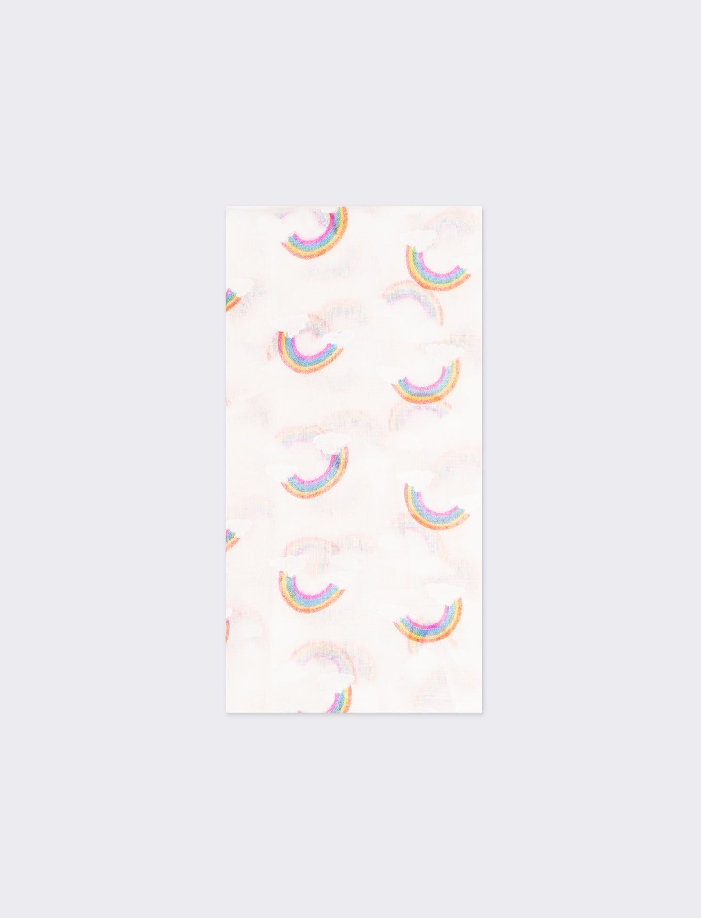 Foulard bambina stampa arcobaleno  50 x 180 cm - Bianco