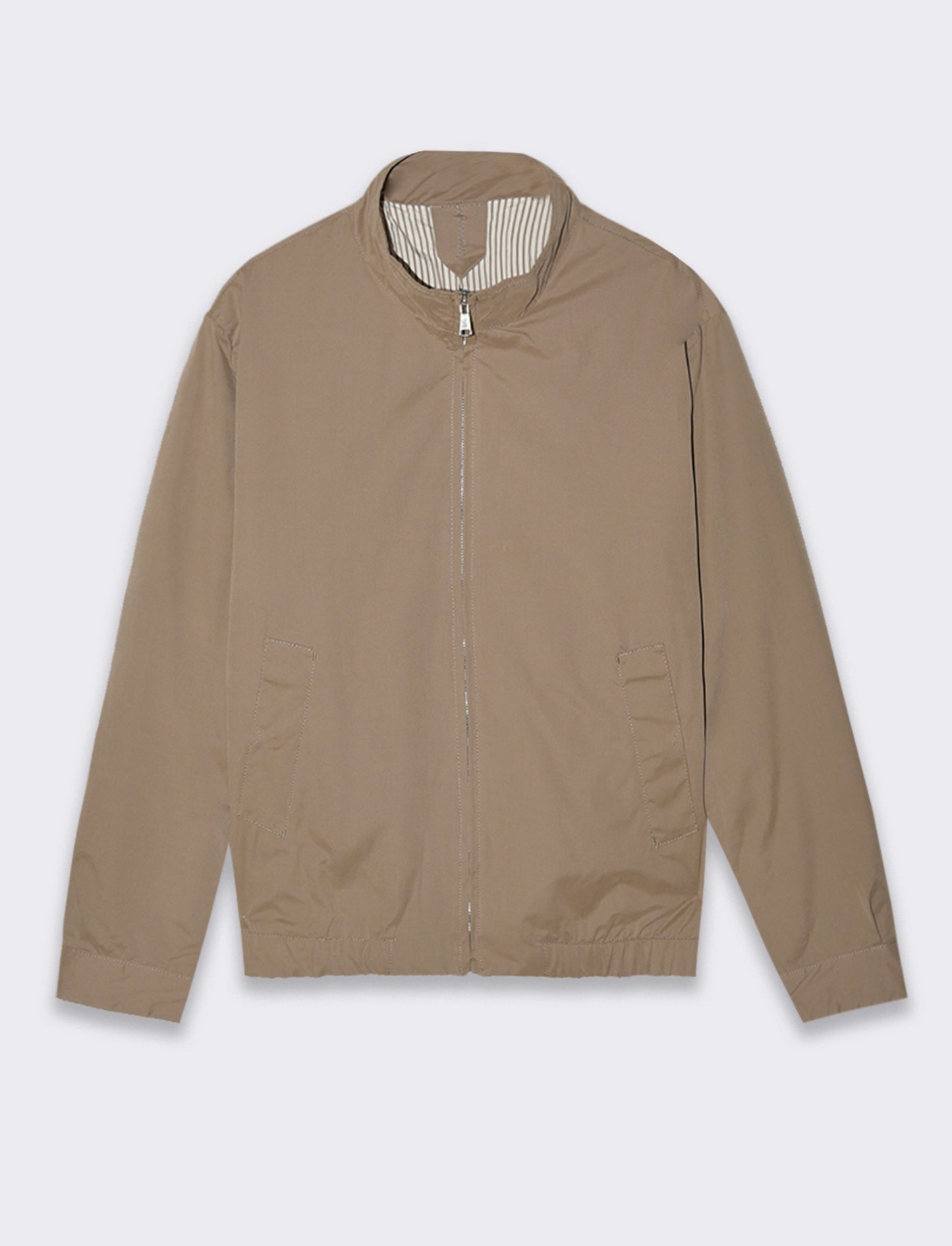 Man's high collar jacket for stylish comfort - Grey