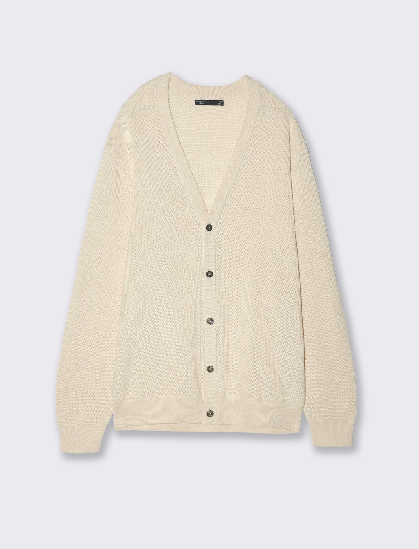 Man's structured cardigan sweater - Beige
