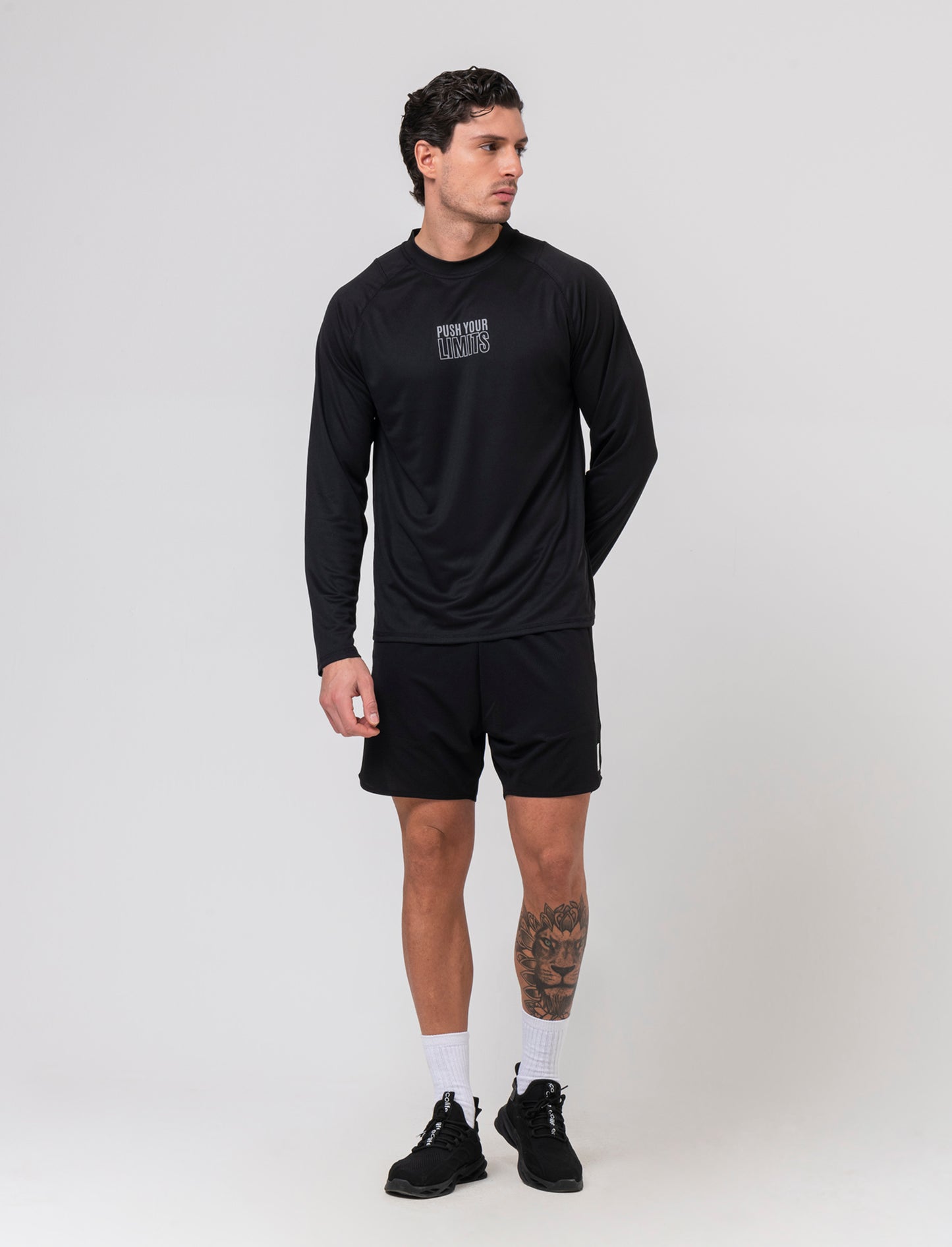 Man's waffle fabric training t-shirt - Black