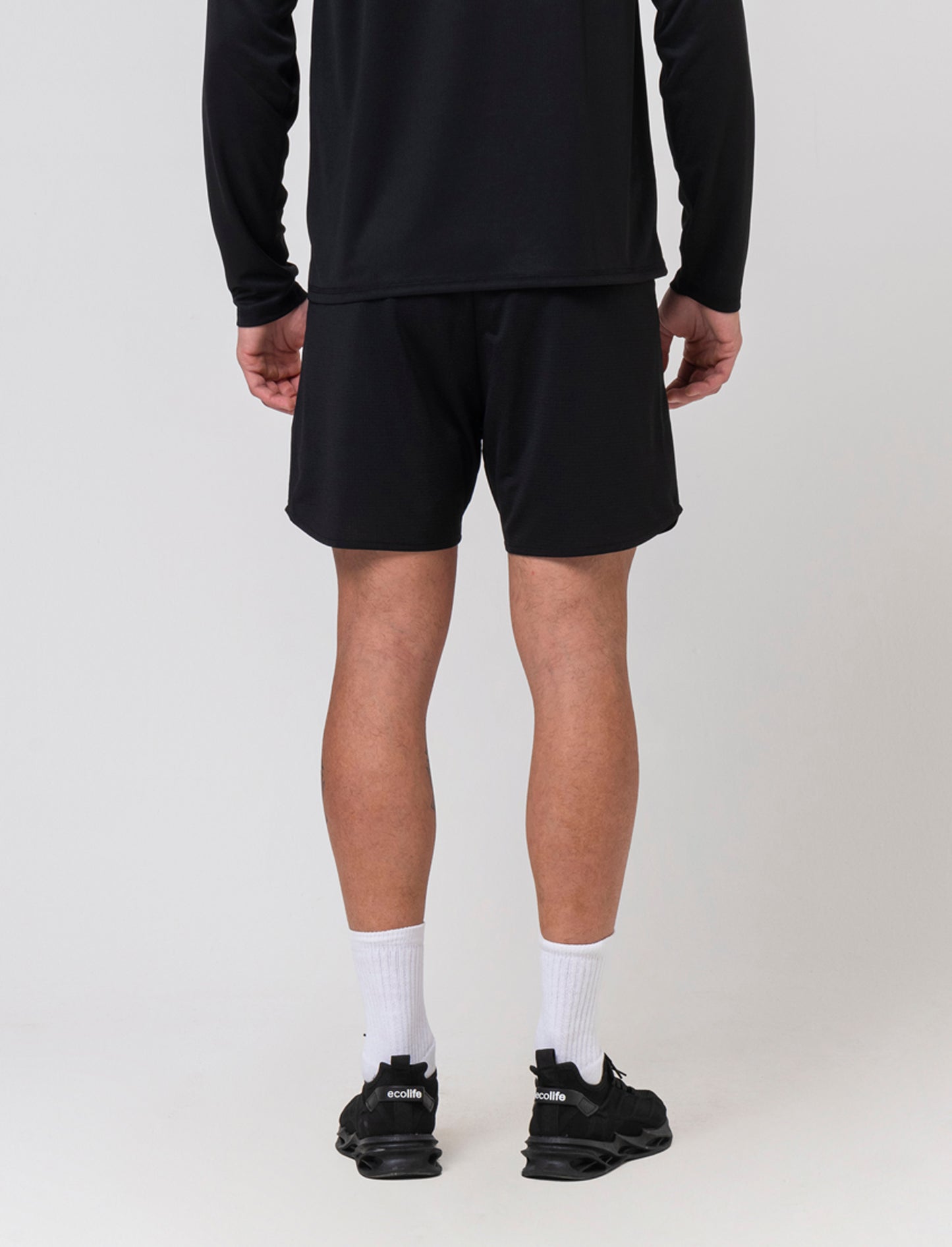 Shorts da allenamento in tessuto tecnico waffle da uomo - Nero