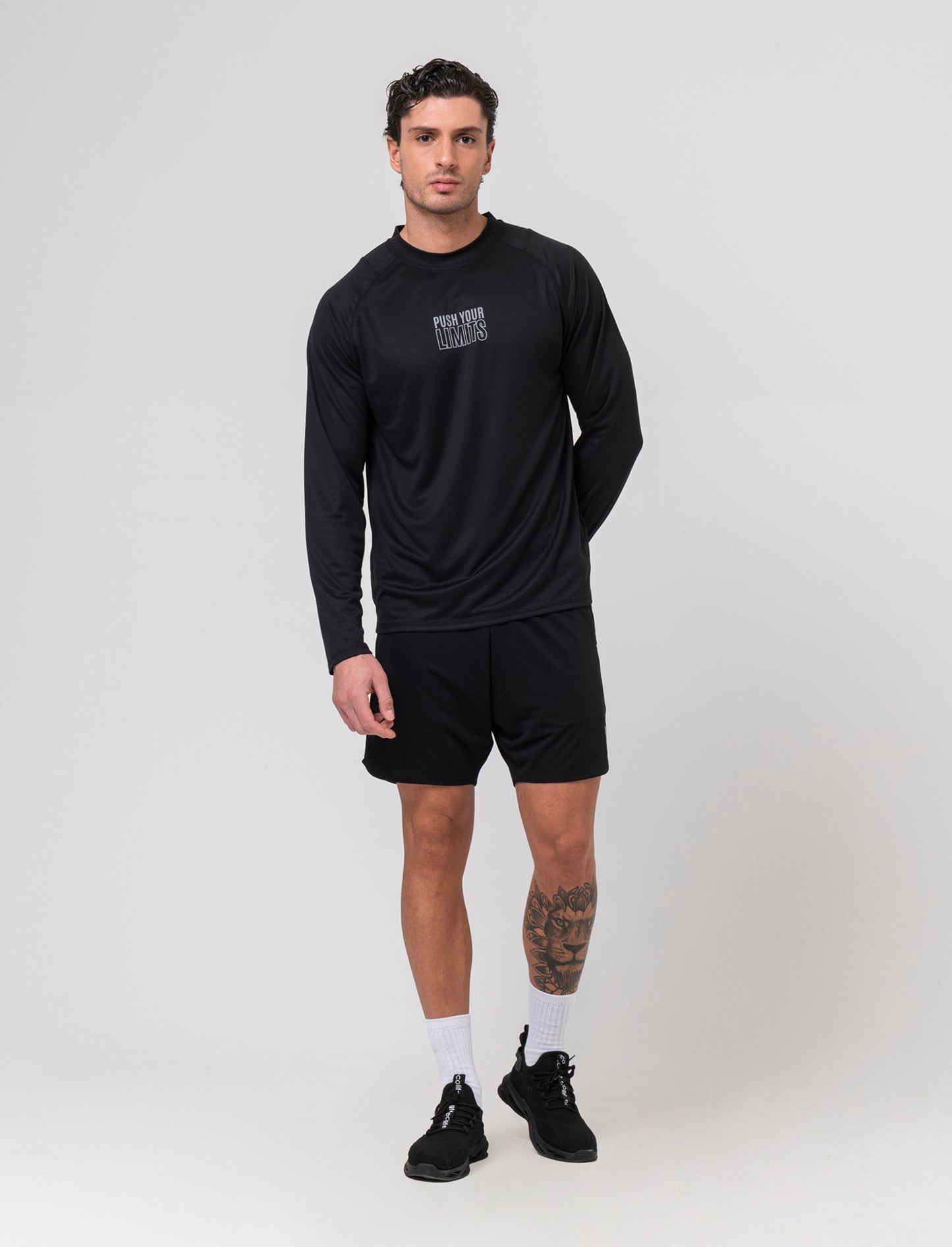Shorts da allenamento in tessuto tecnico waffle da uomo - Nero