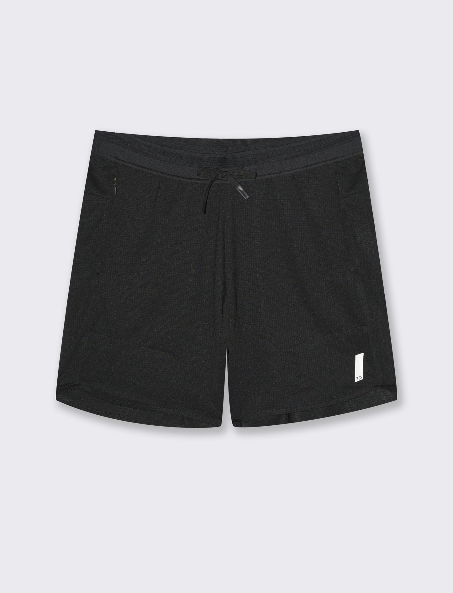 Shorts da allenamento in tessuto tecnico waffle da uomo - Nero