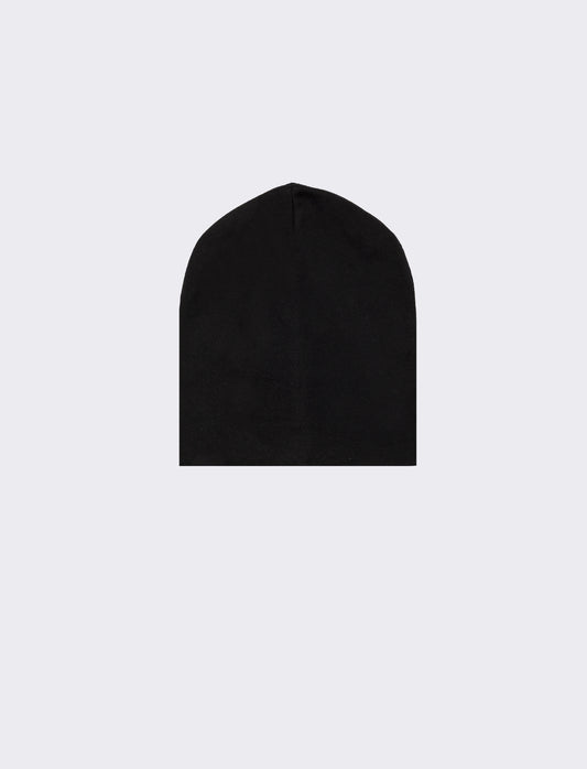 Cappello cuffia costine bambino - Nero