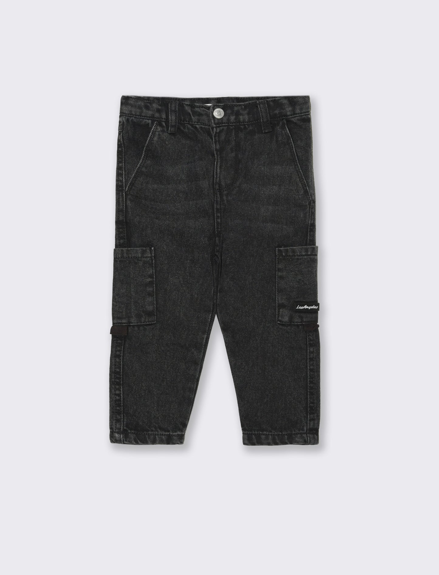 Jeans nero con tasche da neonato - Nero