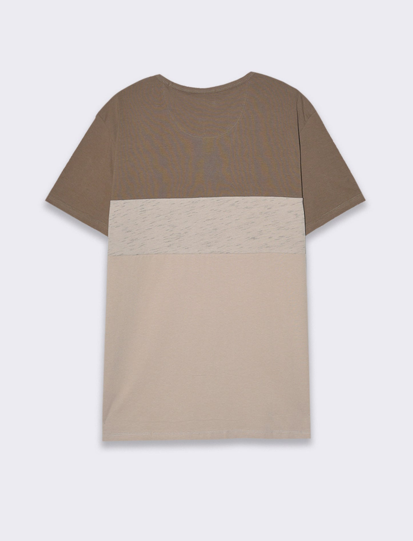 T-shirt con taschino da uomo - Grigio fango