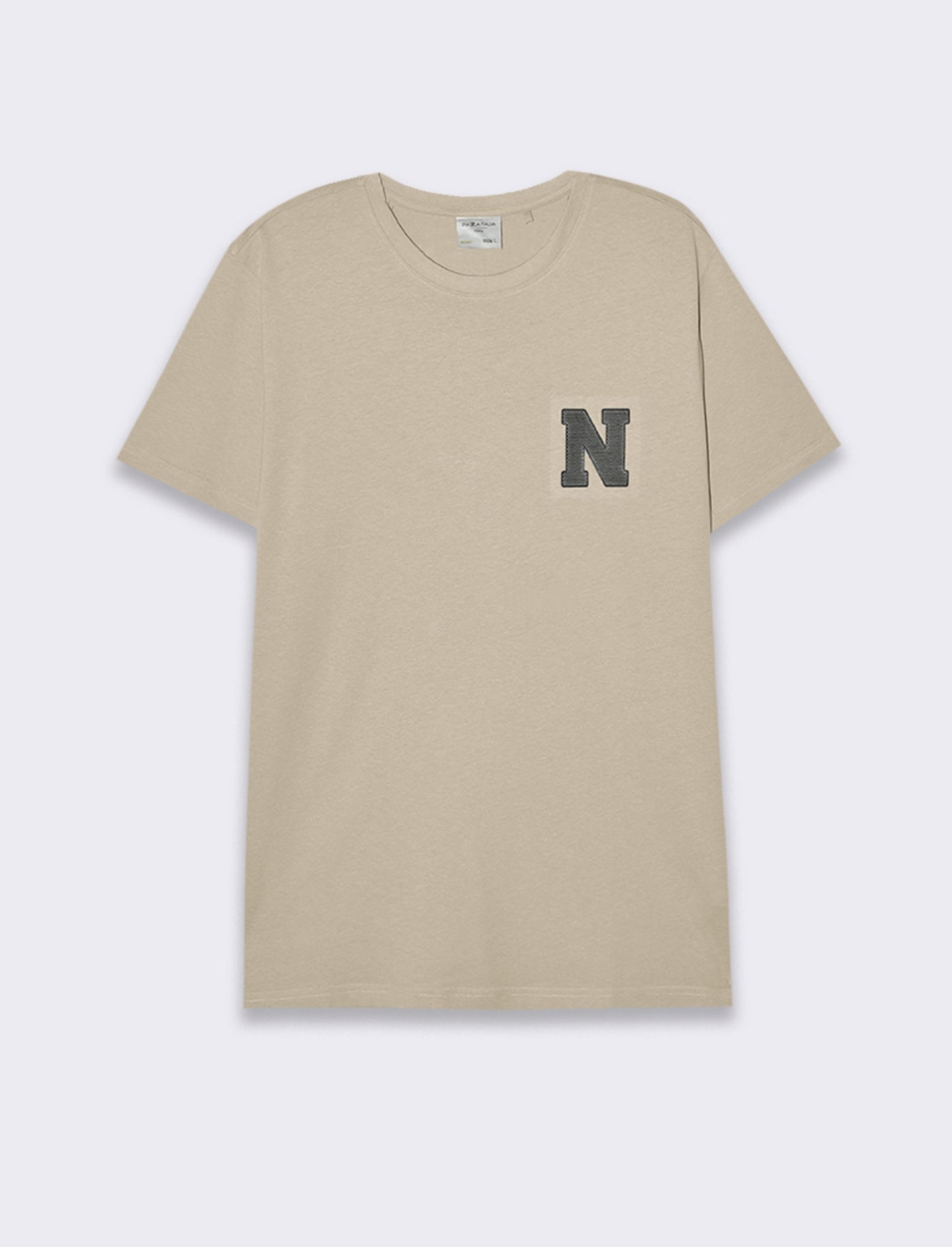T-shirt in cotone con stampa da uomo - Grigio ghiaccio