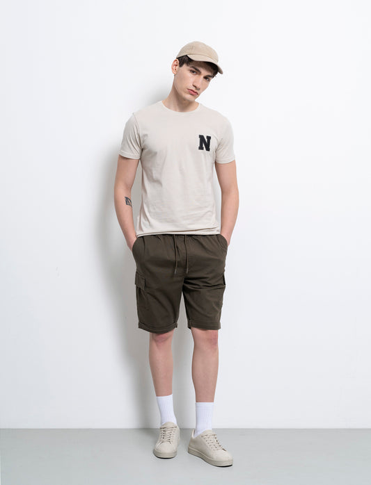 Man's cotton t-shirt with print design - Grey